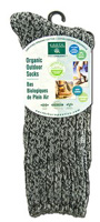 EARTH THERAPEUTICS: Mens outdoor Crew Socks Black  Blue 1 PAIR